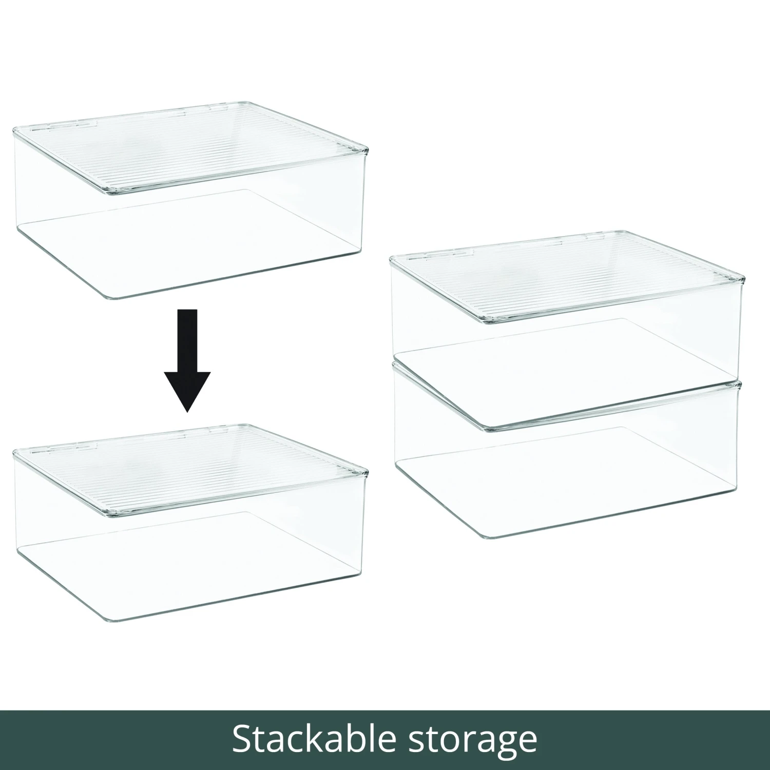 Hinged-Lid Kitchen Storage Box 11 x 13 x 5 Hinged-Lid Kitchen Storage Box 11 X 13 X 5 -mDesign 08817MDBST Detail 8b8edf3b a589 418c a88f da3125413634
