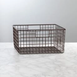 Wire Pantry Basket With Handles 12 X 12 X 6 2 Wire Pantry Basket With Handles 12 X 12 X 6 -mDesign 1000 BLOGSquare JPG 00272MDK SellShot