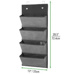 4-Pocket Over Door File Organizer 2 4-Pocket Over Door File Organizer -mDesign 1000 BLOGSquare JPG 00567MDCO Dimensions