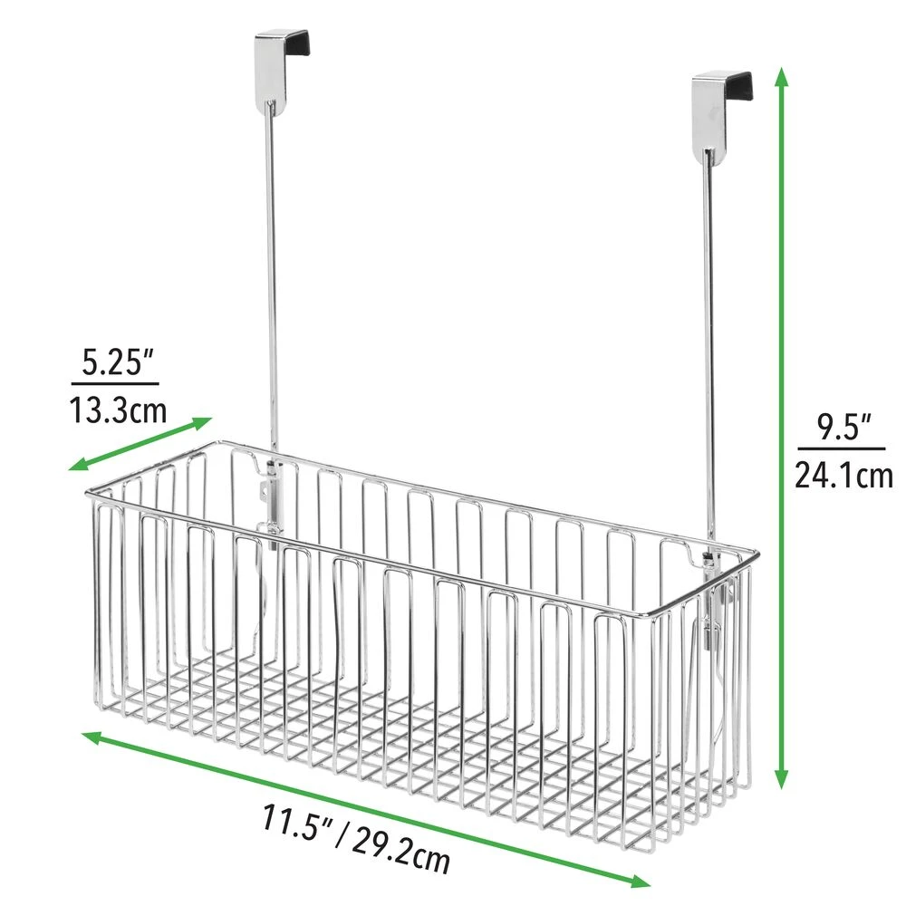 Over the Cabinet Door Bathroom Organizer 5 x 11.5 x 9.5 Over The Cabinet Door Bathroom Organizer 5 X 11.5 X 9.5 -mDesign 1000 BLOGSquare JPG 02573MDBST Dimensions