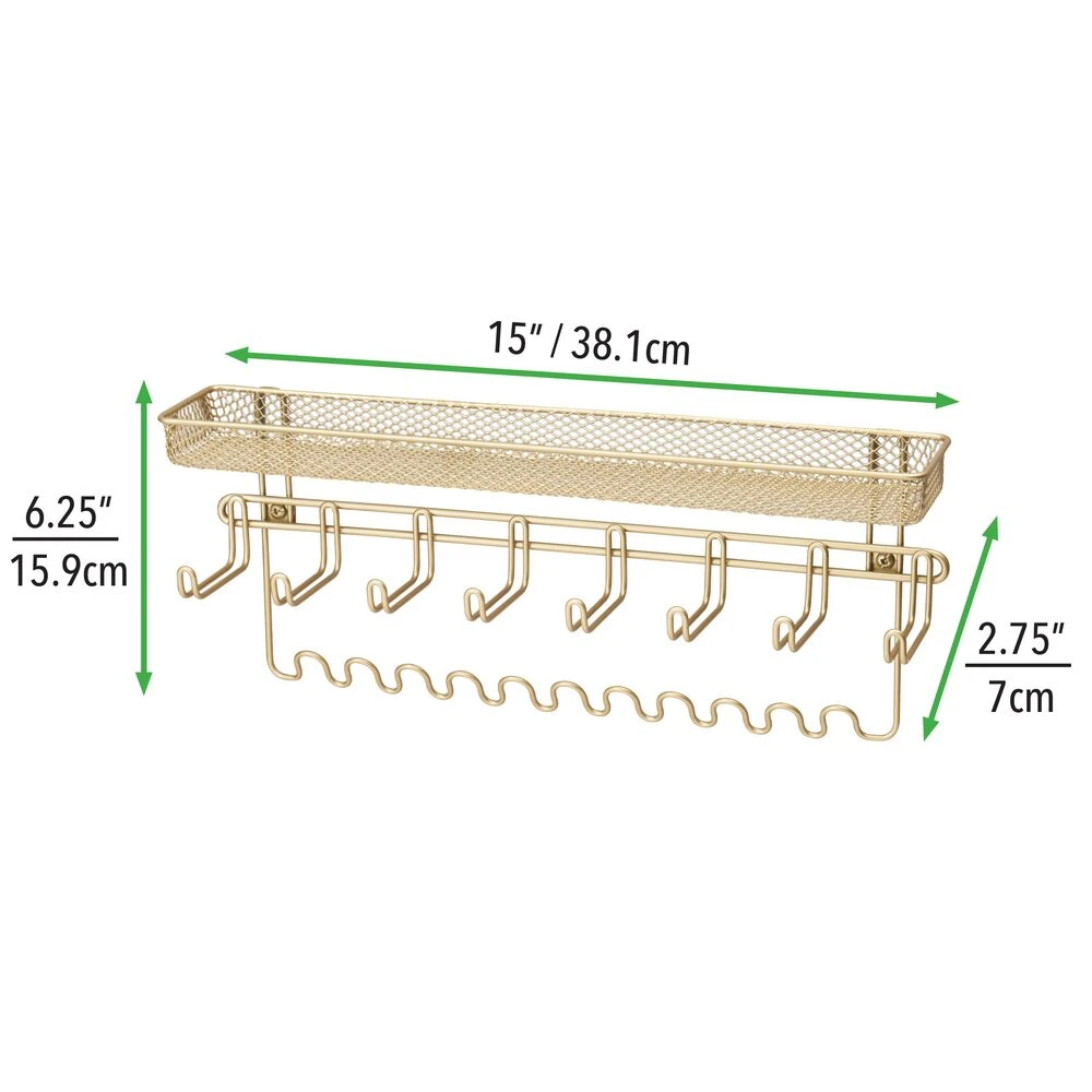 Wall Mounted Jewelry Organizer Wall Mounted Jewelry Organizer -mDesign 1000 BLOGSquare JPG 0279MDCO Dimensions