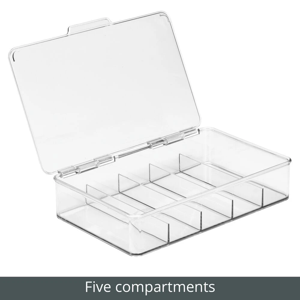 Clear Stackable Craft Bins 7 x 11 x 3 Clear Stackable Craft Bins 7 X 11 X 3 -mDesign 1000 BLOGSquare JPG 0290MDG Detail