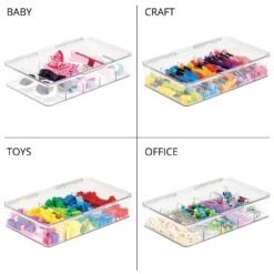 Clear Stackable Craft Bins 7 X 11 X 3 3 Clear Stackable Craft Bins 7 X 11 X 3 -mDesign 1000 BLOGSquare JPG 0290MDG Detail 1