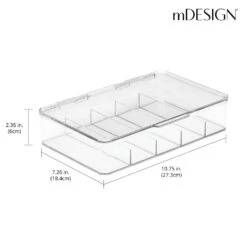 Clear Stackable Craft Bins 7 X 11 X 3 2 Clear Stackable Craft Bins 7 X 11 X 3 -mDesign 1000 BLOGSquare JPG 0290MDG Dimensions