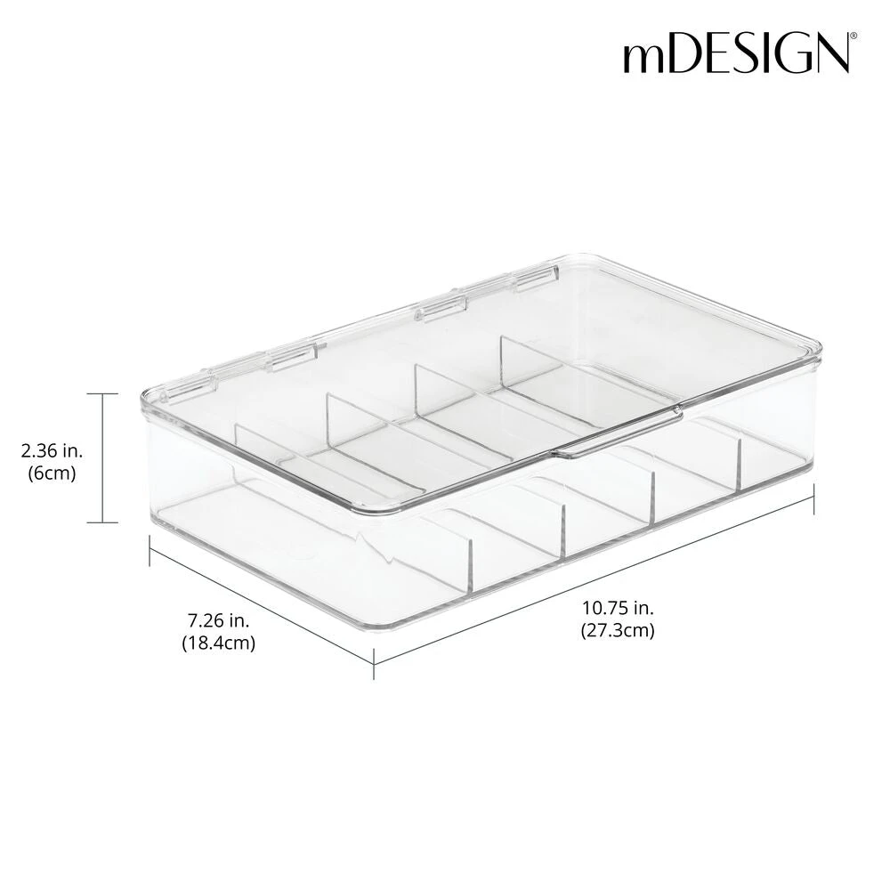 Clear Stackable Craft Bins 7 x 11 x 3 Clear Stackable Craft Bins 7 X 11 X 3 -mDesign 1000 BLOGSquare JPG 0290MDG Dimensions