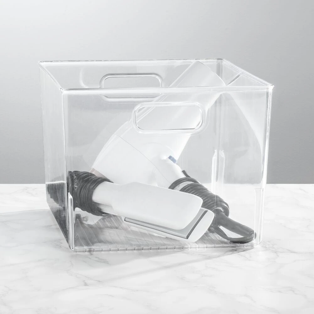 Deep Bathroom Bin with Handles 12 x 10 x 8 Deep Bathroom Bin With Handles 12 X 10 X 8 -mDesign 1000 BLOGSquare JPG 03777MDBST SellShot