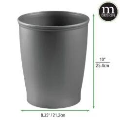 Round 6-Liter Bathroom Trash Can 5 Round 6-Liter Bathroom Trash Can -mDesign 1000 BLOGSquare JPG 04996MDBST Dimensions