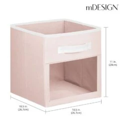 Fabric Storage Cubes With Window 10.5 X 10.5 X 11 9 Fabric Storage Cubes With Window 10.5 X 10.5 X 11 -mDesign 1000 BLOGSquare JPG 06458MDB Dimensions