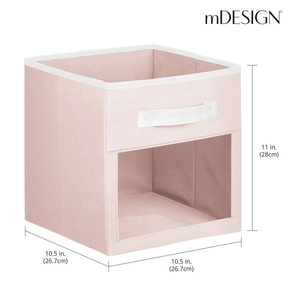 Fabric Storage Cubes with Window 10.5 x 10.5 x 11 Fabric Storage Cubes With Window 10.5 X 10.5 X 11 -mDesign 1000 BLOGSquare JPG 06458MDB Dimensions