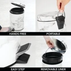 5-Liter Round Step Trash Can 13 5-Liter Round Step Trash Can -mDesign 1000 BLOGSquare JPG 06588MDHS Detail