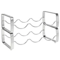 3-Bottle Stackable Wine Rack 3 3-Bottle Stackable Wine Rack -mDesign 1000 BLOGSquare JPG 06909MDK Outline