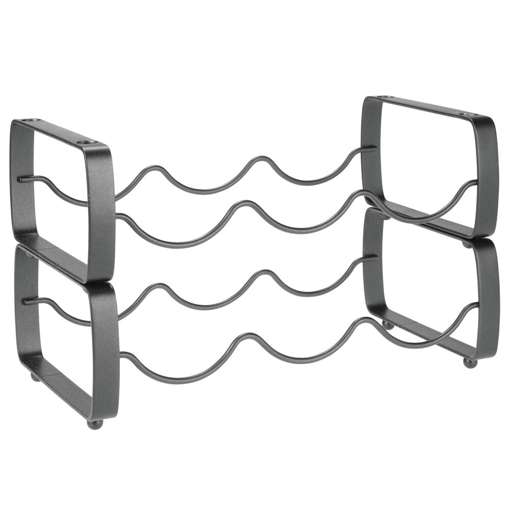 3-Bottle Stackable Wine Rack 3-Bottle Stackable Wine Rack -mDesign 1000 BLOGSquare JPG 06911MDK Outline