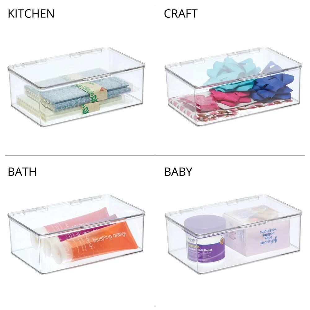 Hinged-Lid Craft Storage Box 7 x 10.5 x 3.5 Hinged-Lid Craft Storage Box 7 X 10.5 X 3.5 -mDesign 1000 BLOGSquare JPG 08175MDHS Detail ee6c90cb 061b 47bd b746 2c8636f55513