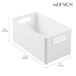 Bathroom Bin Set 10 X 6 X 5 -mDesign 1000 BLOGSquare JPG 0843MDK Dimensions