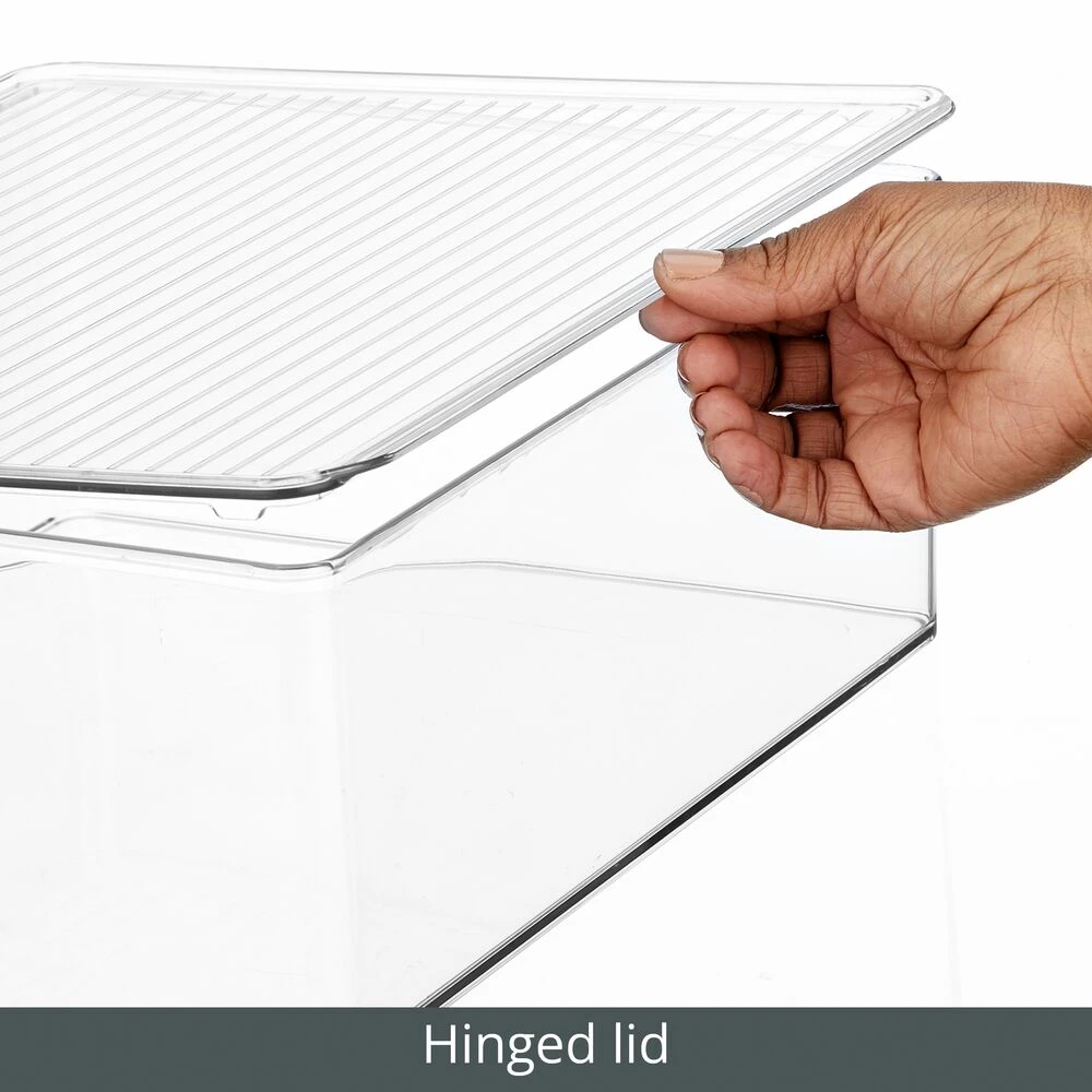 Hinged-Lid Kitchen Storage Box 11 x 13 x 5 Hinged-Lid Kitchen Storage Box 11 X 13 X 5 -mDesign 1000 BLOGSquare JPG 08817MDBST Detail