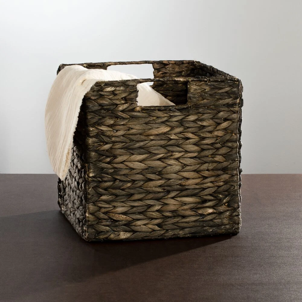 Black Wash Woven Hyacinth Cube Storage Basket 10.5 x 10.5 x 10.5 Black Wash Woven Hyacinth Cube Storage Basket 10.5 X 10.5 X 10.5 -mDesign 1000 BLOGSquare JPG 10202MDHS SellShot bfb0a5dc ab36 4e4f b880 016bddd62f67