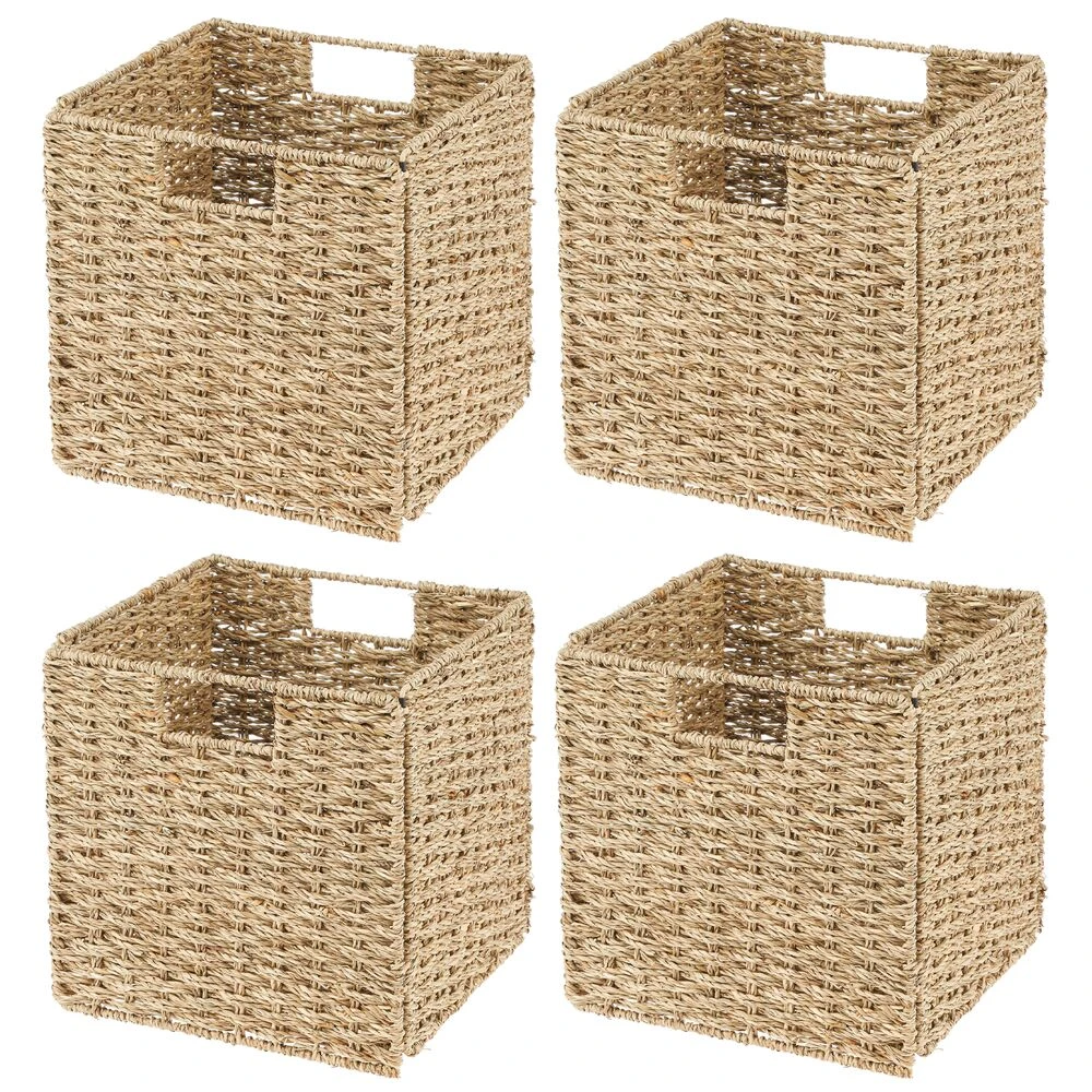 Seagrass Cube Basket 10.5 x 10.5 x 10.5 Seagrass Cube Basket 10.5 X 10.5 X 10.5 -mDesign 1000 BLOGSquare JPG 11697MDHS Outline