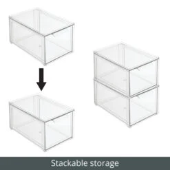 Stackable Closet Storage Drawer 12 X 8 X 6 4 Stackable Closet Storage Drawer 12 X 8 X 6 -mDesign 1000 BLOGSquare JPG 11855MDCO Detail 1