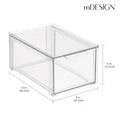 Stackable Closet Storage Drawer 12 X 8 X 6 2 Stackable Closet Storage Drawer 12 X 8 X 6 -mDesign 1000 BLOGSquare JPG 11855MDCO Dimensions