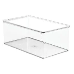 Clear Stackable Shoe Box 12.75 X 7.25 X 5 5 Clear Stackable Shoe Box 12.75 X 7.25 X 5 -mDesign 1000 BLOGSquare JPG 1294MDCO Outline 1