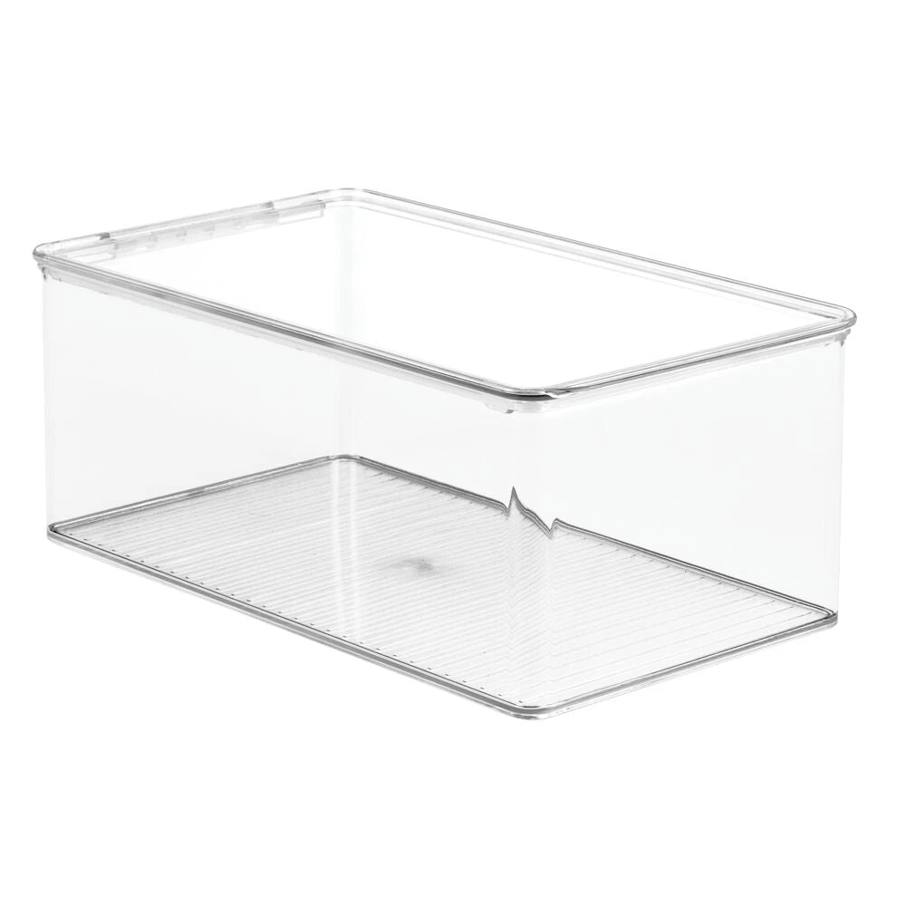 Clear Stackable Shoe Box 12.75 x 7.25 x 5 Clear Stackable Shoe Box 12.75 X 7.25 X 5 -mDesign 1000 BLOGSquare JPG 1294MDCO Outline 1