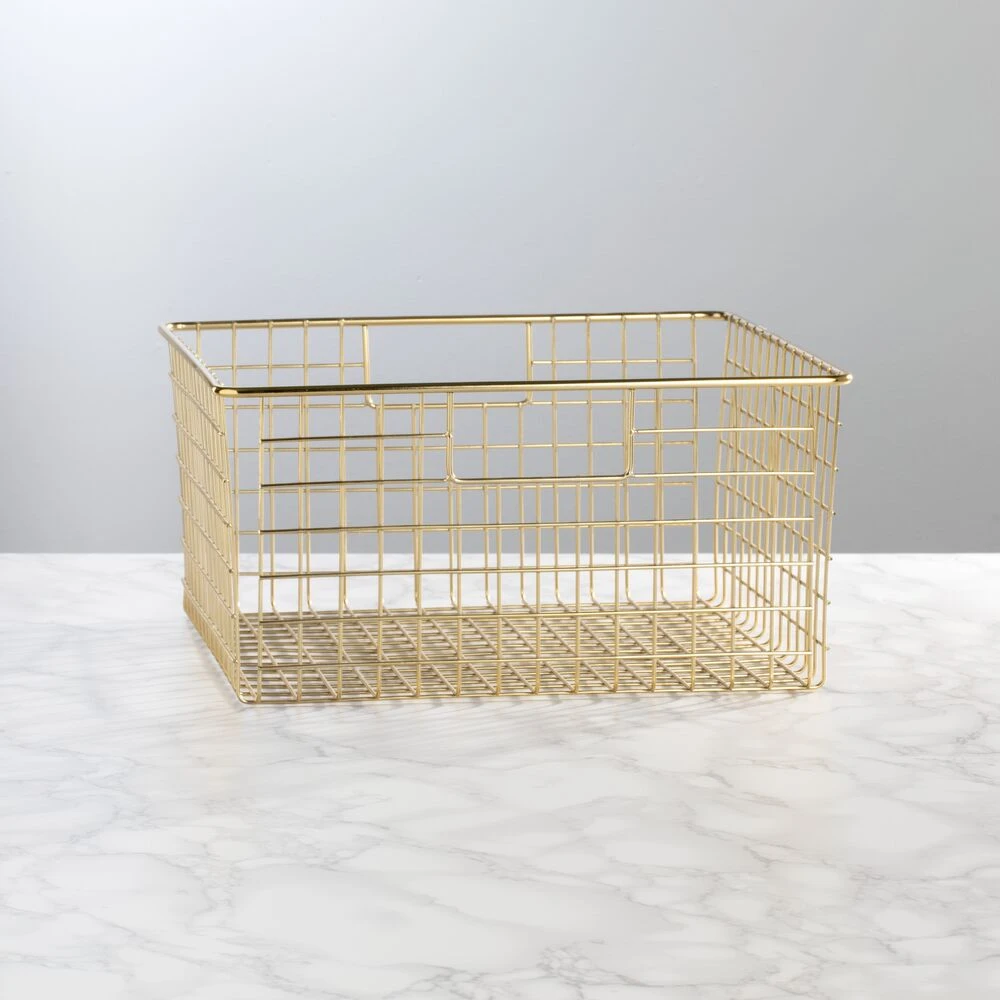 Wire Pantry Basket with Handles 12 x 12 x 6 Wire Pantry Basket With Handles 12 X 12 X 6 -mDesign 1000 BLOGSquare JPG 14180MDK SellShot