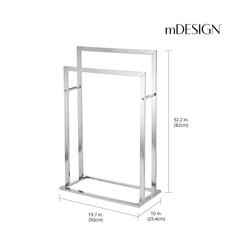 2-Tier Bathroom Towel Rack 2-Tier Bathroom Towel Rack -mDesign 1000 BLOGSquare JPG 14282MDBA Dimensions