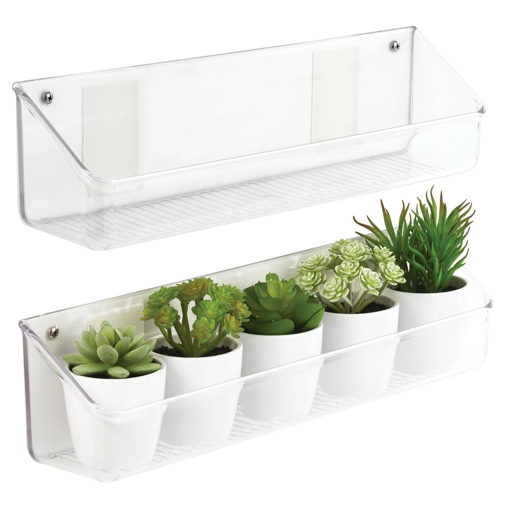 Wall Mount or Adhesive Bin 3.25 x 16 x 4 Wall Mount Or Adhesive Bin 3.25 X 16 X 4 -mDesign 1000 BLOGSquare JPG 14619MDHS Outline