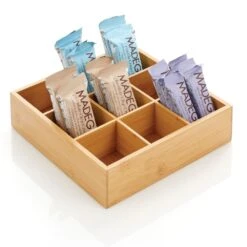 9-Section Bamboo Bin 10 X 10 X 3.5