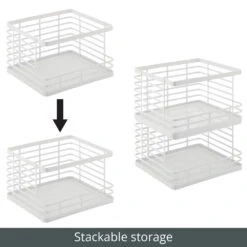 Stackable Wire Pantry Baskets 11 X 12 X 7.5 6 Stackable Wire Pantry Baskets 11 X 12 X 7.5 -mDesign 1000 BLOGSquare JPG 16504MDK Detail