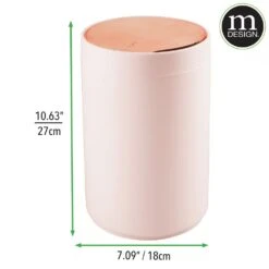 Slim Toilet Bowl Brush + Wastebasket Set 3 Slim Toilet Bowl Brush + Wastebasket Set -mDesign 1000 BLOGSquare JPG 16853MDBST Dimensions