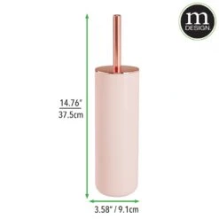 Slim Toilet Bowl Brush + Wastebasket Set 4 Slim Toilet Bowl Brush + Wastebasket Set -mDesign 1000 BLOGSquare JPG 16858MDBA Dimensions