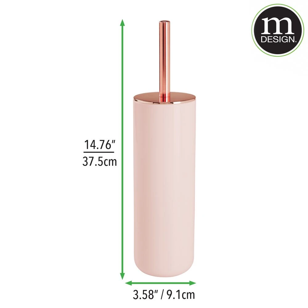 Slim Toilet Bowl Brush + Wastebasket Set Slim Toilet Bowl Brush + Wastebasket Set -mDesign 1000 BLOGSquare JPG 16858MDBA Dimensions