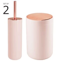 Slim Toilet Bowl Brush + Wastebasket Set 5 Slim Toilet Bowl Brush + Wastebasket Set -mDesign 1000 BLOGSquare JPG 16868MDBST Outline