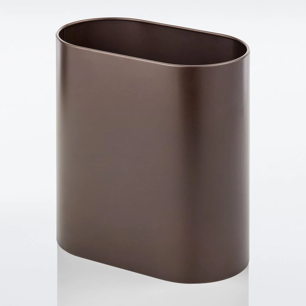 7-Liter Bronze Stainless Steel Bathroom Trash Can 7-Liter Bronze Stainless Steel Bathroom Trash Can -mDesign 1000 BLOGSquare JPG 17120MDBST Reflection