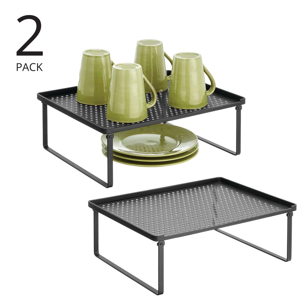 Stackable Kitchen Shelf Riser Stackable Kitchen Shelf Riser -mDesign 1000 BLOGSquare JPG 17628MDK Outline