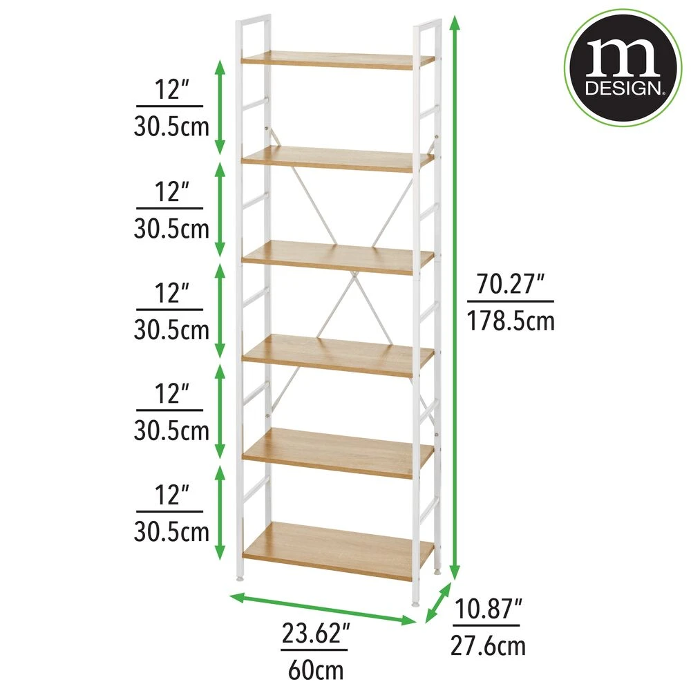 6-Tier Storage Bookcase 6-Tier Storage Bookcase -mDesign 1000 BLOGSquare JPG 18517MDHS Dimensions