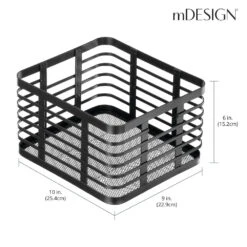 Wire Pantry Basket 10 X 9 X 6 2 Wire Pantry Basket 10 X 9 X 6 -mDesign 1000 BLOGSquare JPG 18689MDK Dimensions