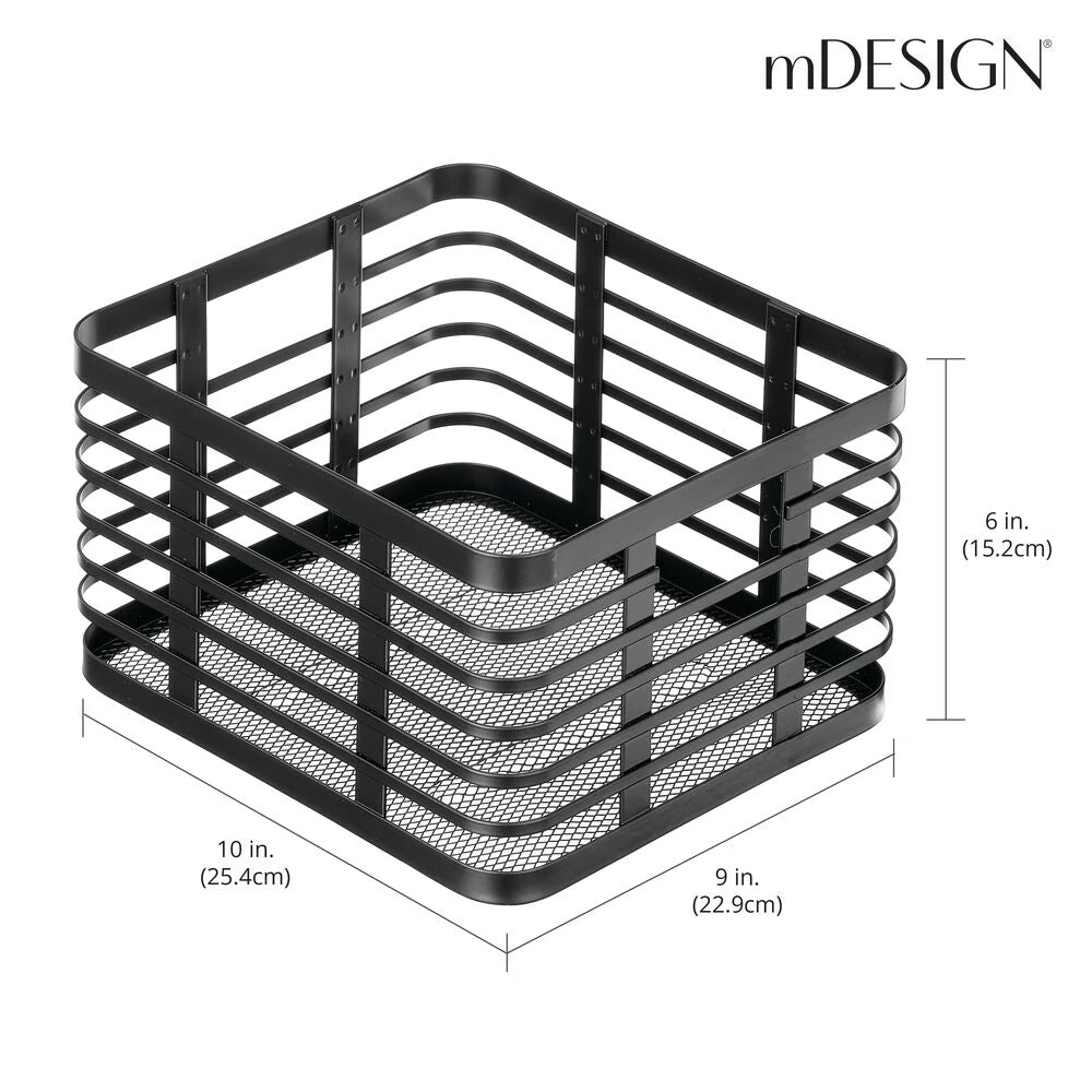 Wire Pantry Basket 10 x 9 x 6 Wire Pantry Basket 10 X 9 X 6 -mDesign 1000 BLOGSquare JPG 18689MDK Dimensions