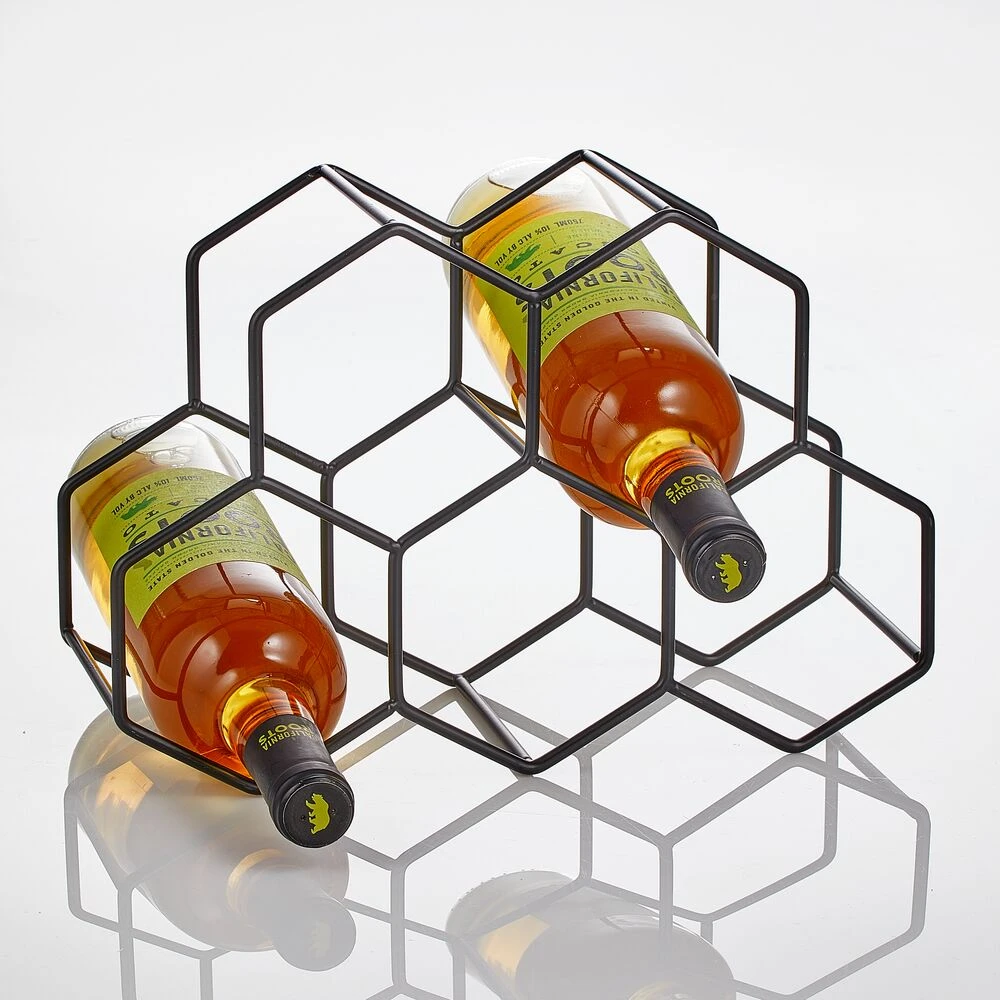 5-Bottle Honeycomb Wine Rack 5-Bottle Honeycomb Wine Rack -mDesign 1000 BLOGSquare JPG 19342MDK Reflection