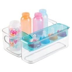 Baby Bottle Bin With Removable Tray 11 X 8 X 4