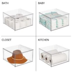 Stackable Bath Storage Drawer 14 X 14.5 X 8 3 Stackable Bath Storage Drawer 14 X 14.5 X 8 -mDesign 1000 BLOGSquare JPG 20422MDBST Detail 1