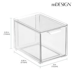 Stackable Kitchen Storage Drawer 8.5 X 6 X 6 5 Stackable Kitchen Storage Drawer 8.5 X 6 X 6 -mDesign 1000 BLOGSquare JPG 20542MDK Dimensions eda358fc e08d 476e 9bd4 661c3338cbdf