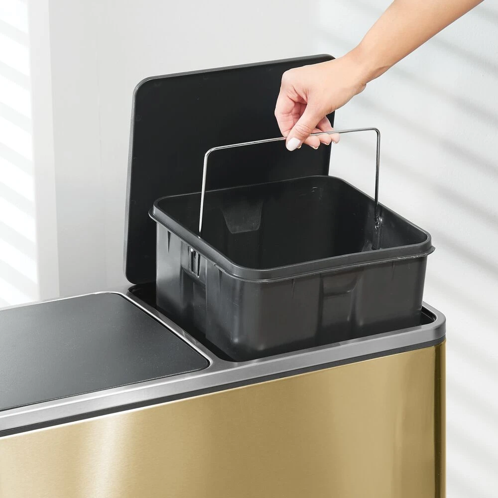 60-Liter Dual Compartment Step Trash Can 60-Liter Dual Compartment Step Trash Can -mDesign 1000 BLOGSquare JPG 20642MDK Detail 1
