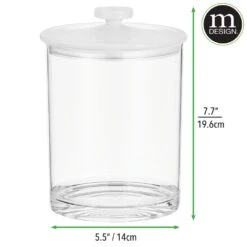 Acrylic Airtight Canister 4 Acrylic Airtight Canister -mDesign 1000 BLOGSquare JPG 20776MDK Dimensions