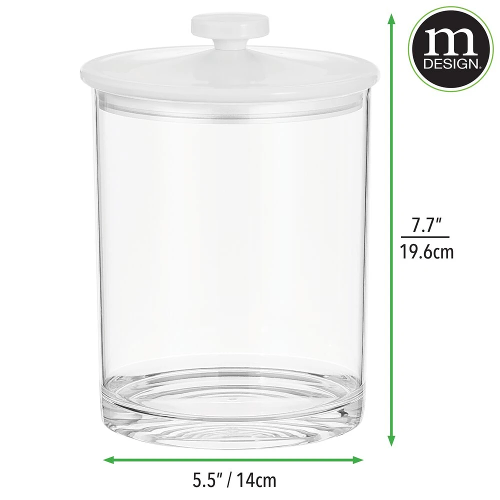 Acrylic Airtight Canister Acrylic Airtight Canister -mDesign 1000 BLOGSquare JPG 20776MDK Dimensions