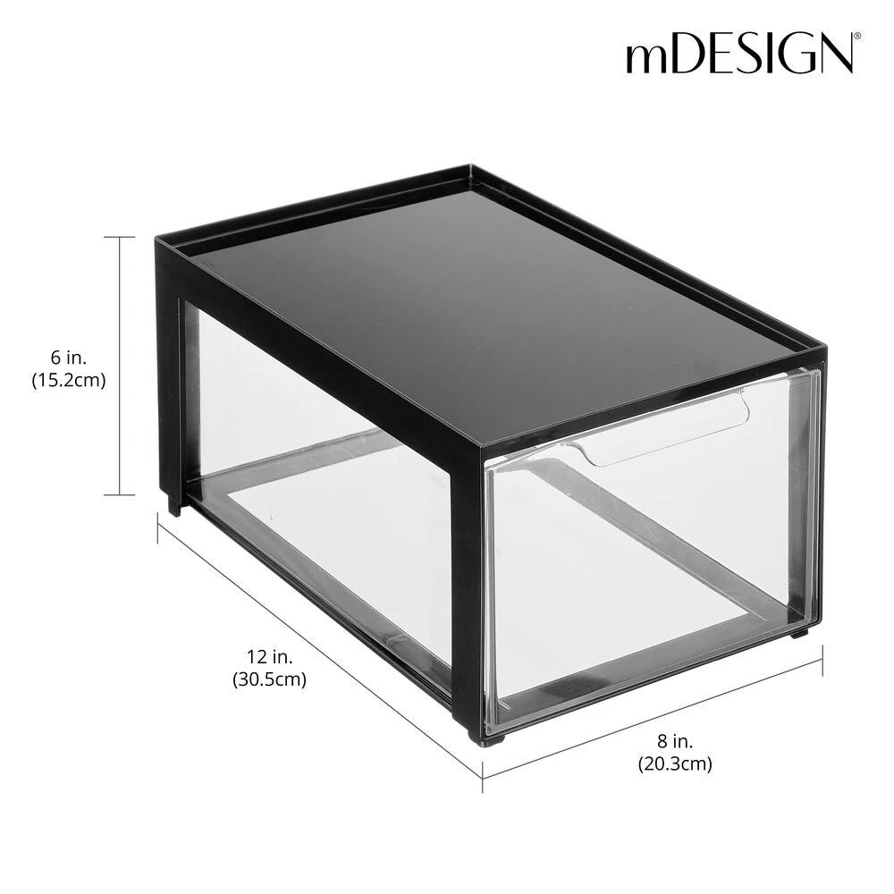 Stackable Makeup Storage Drawer 12 x 8 x 6 Stackable Makeup Storage Drawer 12 X 8 X 6 -mDesign 1000 BLOGSquare JPG 20861MDO Dimensions