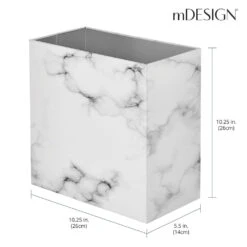 9-Liter Marble Bathroom Trash Can 2 9-Liter Marble Bathroom Trash Can -mDesign 1000 BLOGSquare JPG 21013MDBST Dimensions