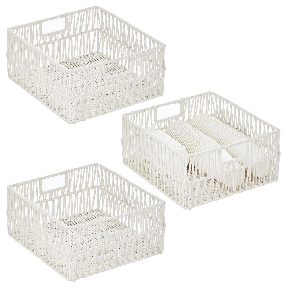 Cotton Rope Basket 13 x 12 x 6 Cotton Rope Basket 13 X 12 X 6 -mDesign 1000 BLOGSquare JPG 21424MDK Outline