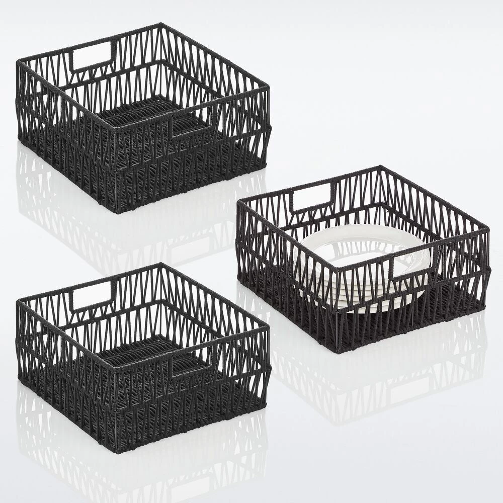 Cotton Rope Basket 13 x 12 x 6 Cotton Rope Basket 13 X 12 X 6 -mDesign 1000 BLOGSquare JPG 21425MDK Reflection